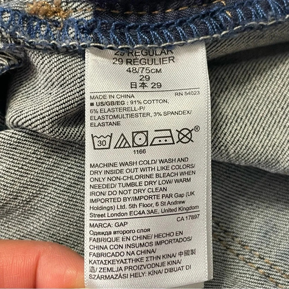 GAP‎ Mid Rise True Skinny Jeans in Dark Indigo - Picture 7 of 7